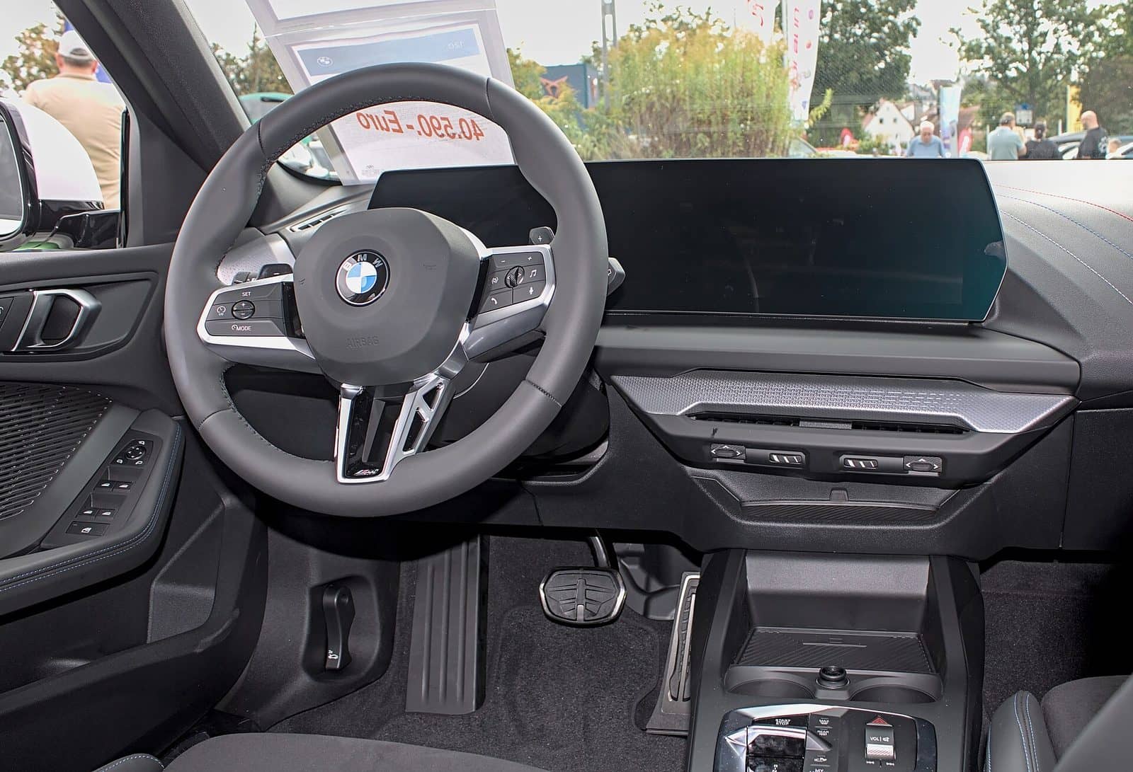 BMW 120 interior with the curved display
