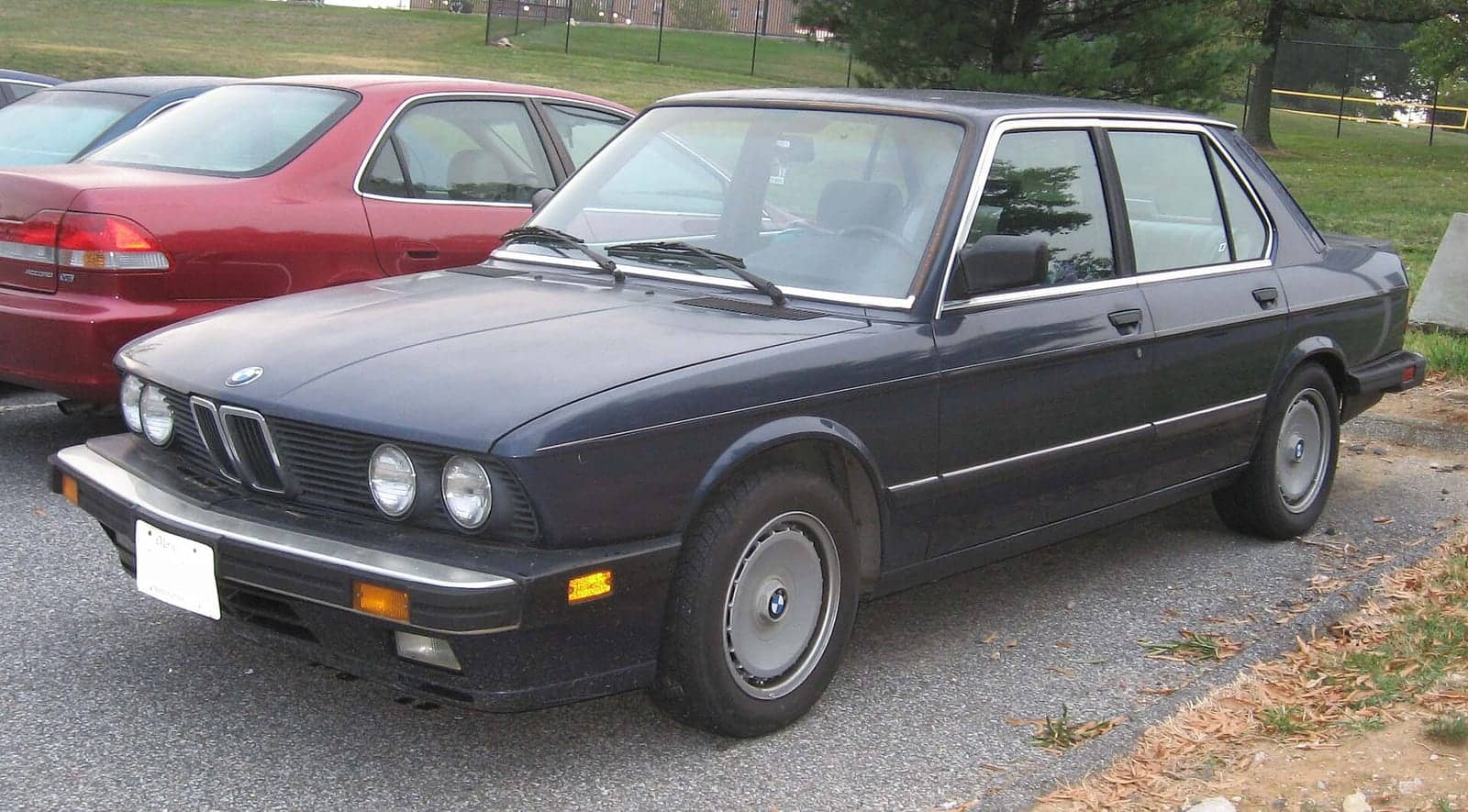 Dark blue BMW 535is, front three-quarter view
